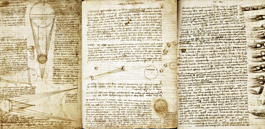 A page from Leonardo da Vinci’s “Codex Leicester”