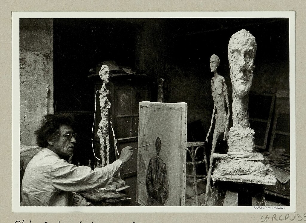Sculptor Alberto Giacometti was also a painter, draftsman, and printmaker