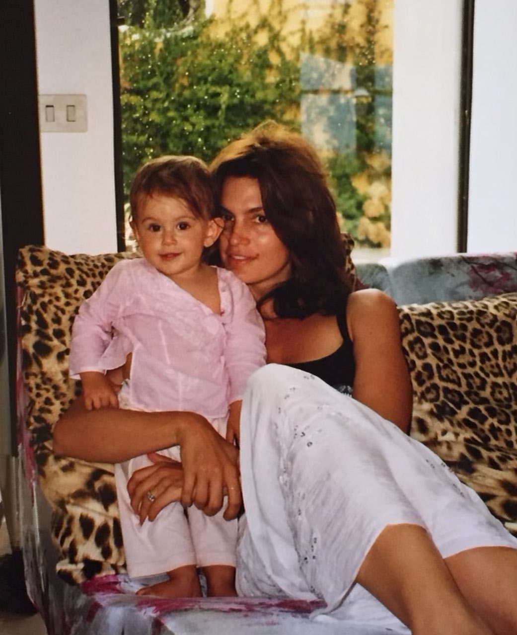 Cindy Crawford with a young Kaia Gerber, and Kaia Gerber today