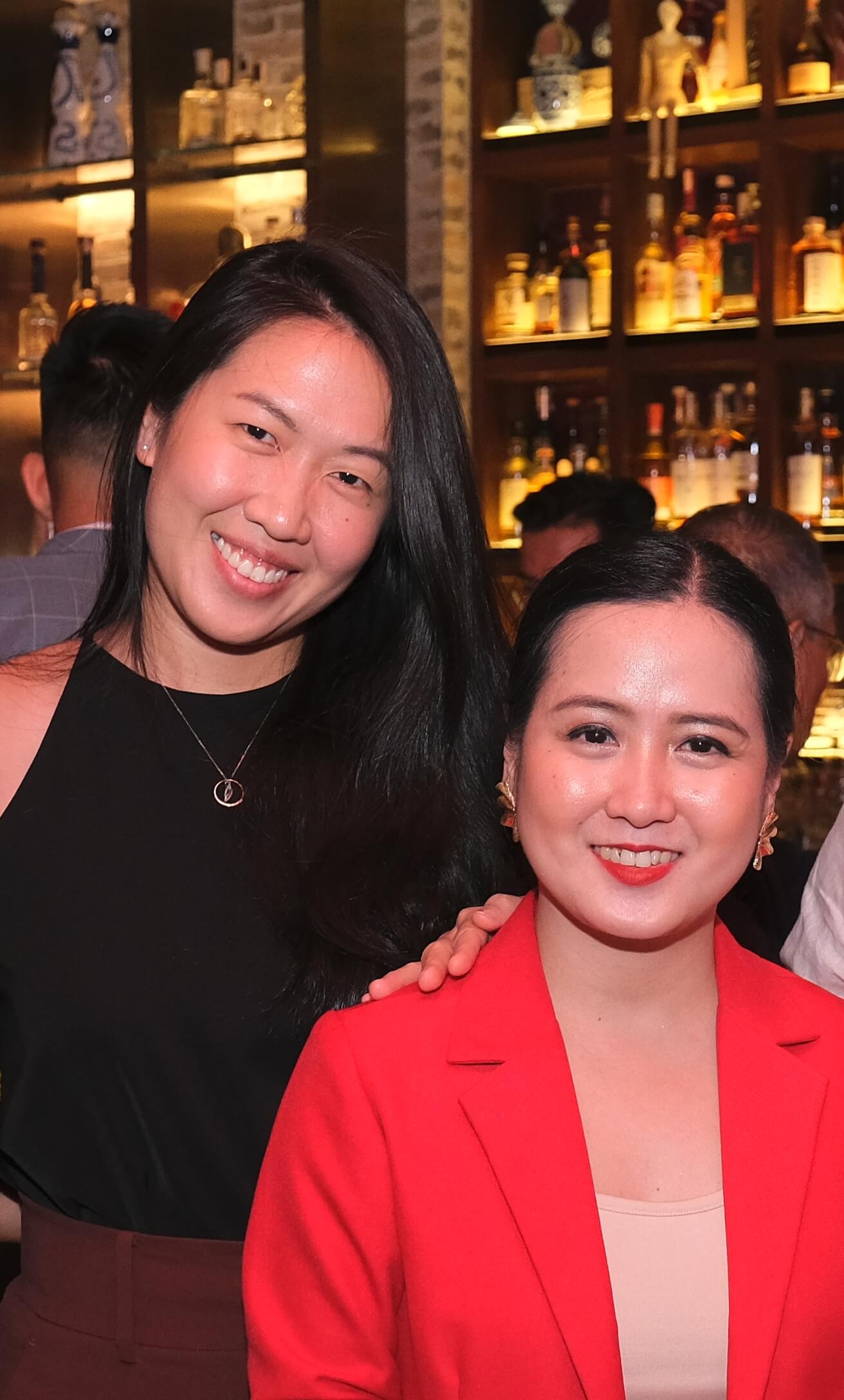 LEFT: Destileria Limtuaco's Aaron Limpe Aw; RIGHT: Head of Singapore Tourism Board Fang Xun with Katrina Nocom, Admiral Hotel Manila – MGallery’s Assistant Director of Marketing Communications
