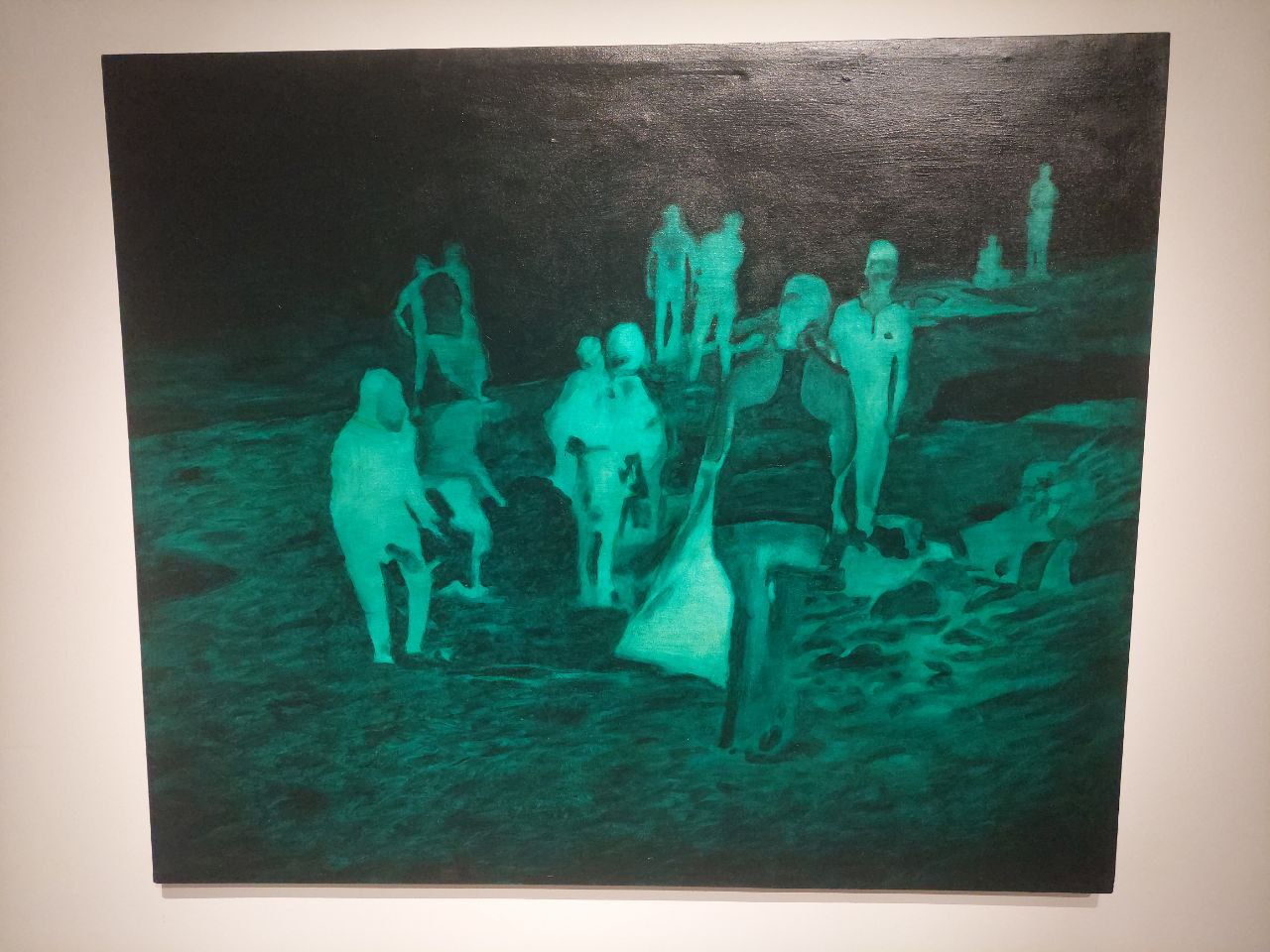 TOP LEFT: “J.S. Bach’s Double Violin Concerto” (2008) by Bernardo Pacquing; TOP RIGHT: “J.S. Bach’s Chaconne for Solo Violin” (2008); BOTTOM LEFT: “Phosphorescent Salvation” (1996-2011) by Gerardo Tan; BOTTOM RIGHT: “Beach Scene” (2015) by Gerardo Tan