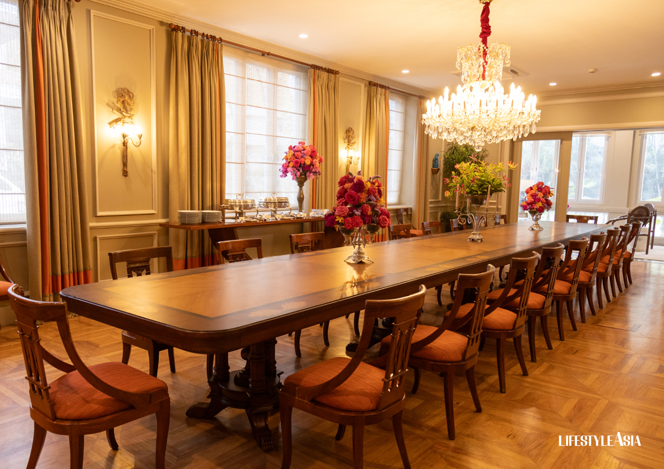 TOP LEFT: The McArthur Room; TOP RIGHT: Aguinaldo Hall; BOTTOM LEFT: The facade of Laperal Mansion; BOTTOM RIGHT: The Magellan Room