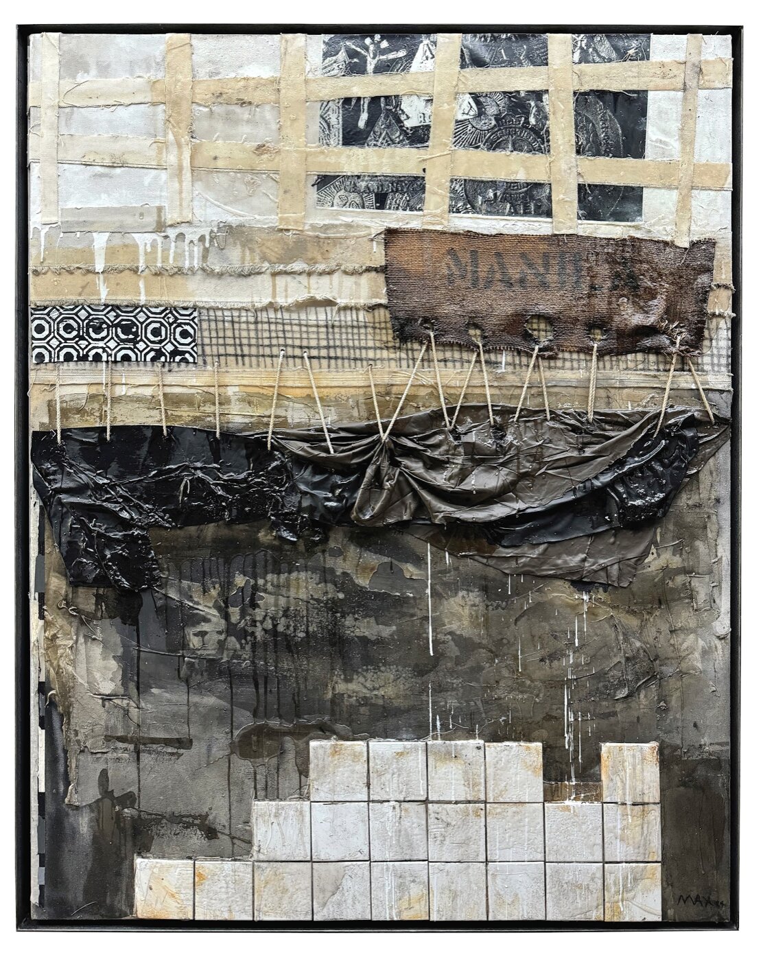 TOP LEFT: Max Balatbat's "Manila" ; TOP RIGHT: Mark Andy Garcia's "Lost in Silence"; BOTTOM LEFT: Isko Andrade's "Bandage from the Past"; Alfredo Esquillo's "Dial-A-God"