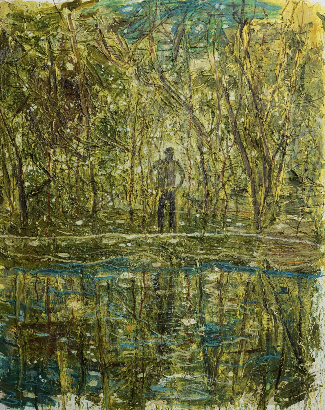 TOP LEFT: Max Balatbat's "Manila" ; TOP RIGHT: Mark Andy Garcia's "Lost in Silence"; BOTTOM LEFT: Isko Andrade's "Bandage from the Past"; Alfredo Esquillo's "Dial-A-God"