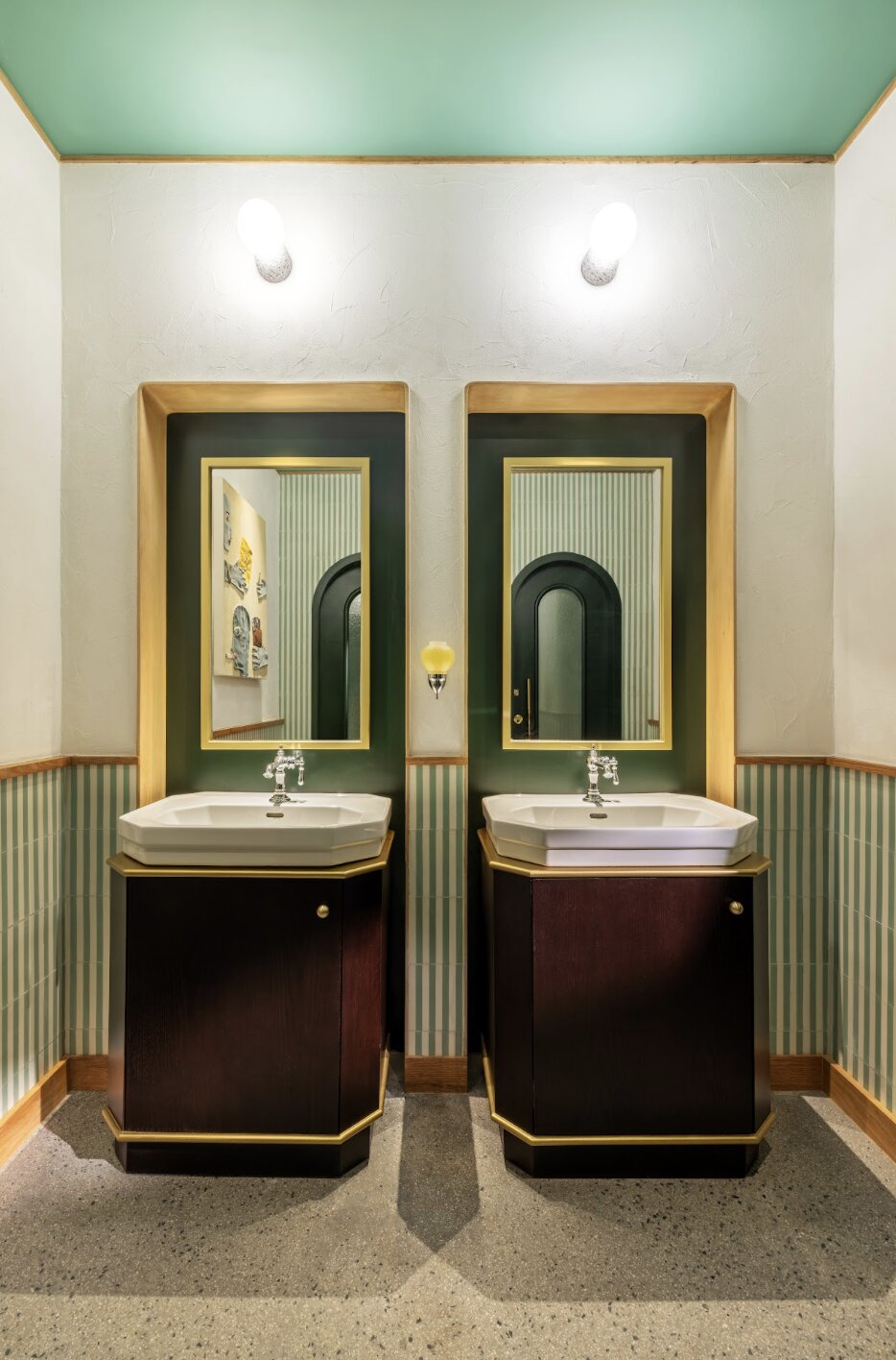 Inside the restroom of Carlo's