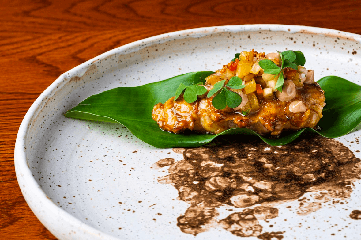 TOP LEFT: Inasal; TOP RIGHT: Turon, Hinorno, Kakanin, Inasnan; BOTTOM: Pinasingaw