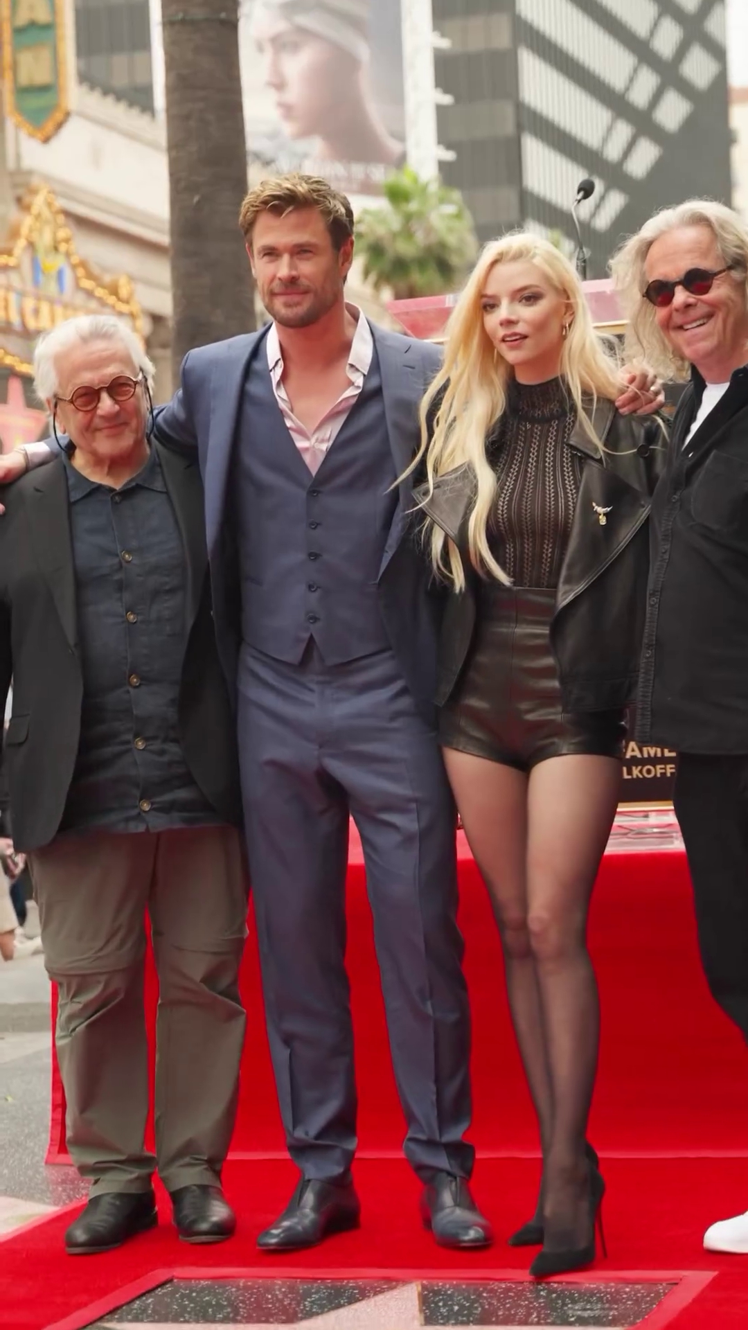Chris Hemsworth with the 'Furiosa' team at the Hollywood Walk of Fame