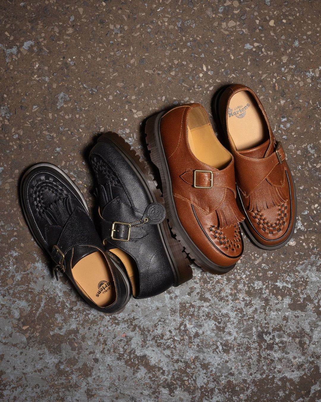 Monk strap creeper made with Westminster leather