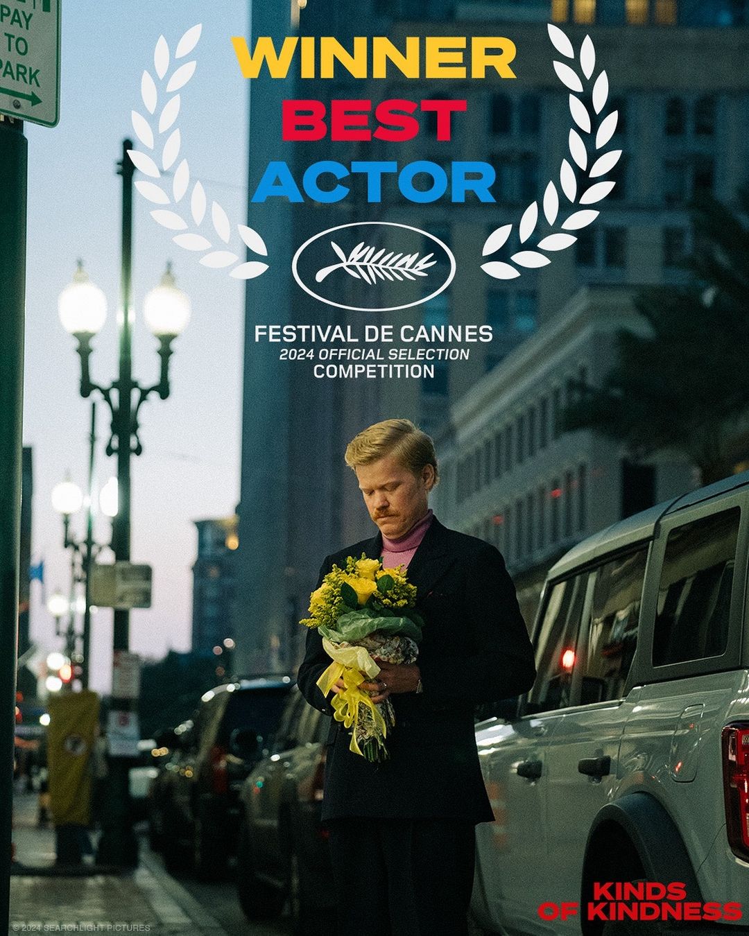 Jesse Plemons won Best Actor at Cannes for his role in Kinds of Kindness