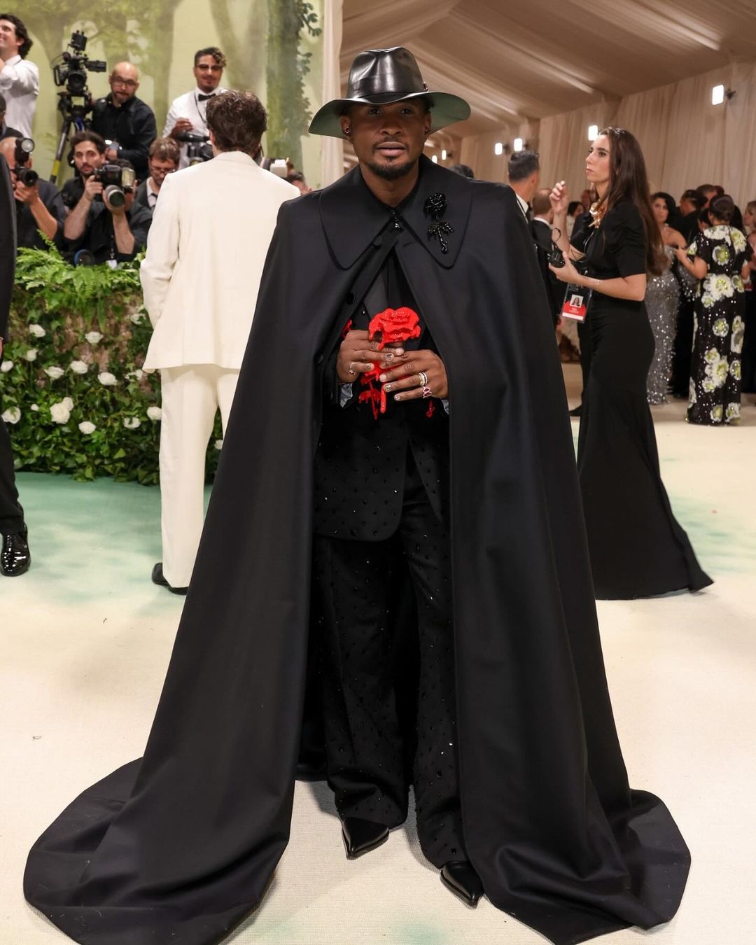 Usher wearing Alexander McQueen and Jacob & Co. at the Met Gala