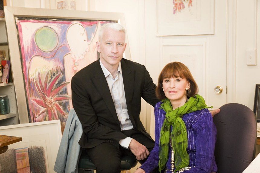 Anderson Cooper with mother Gloria Vanderbilt
