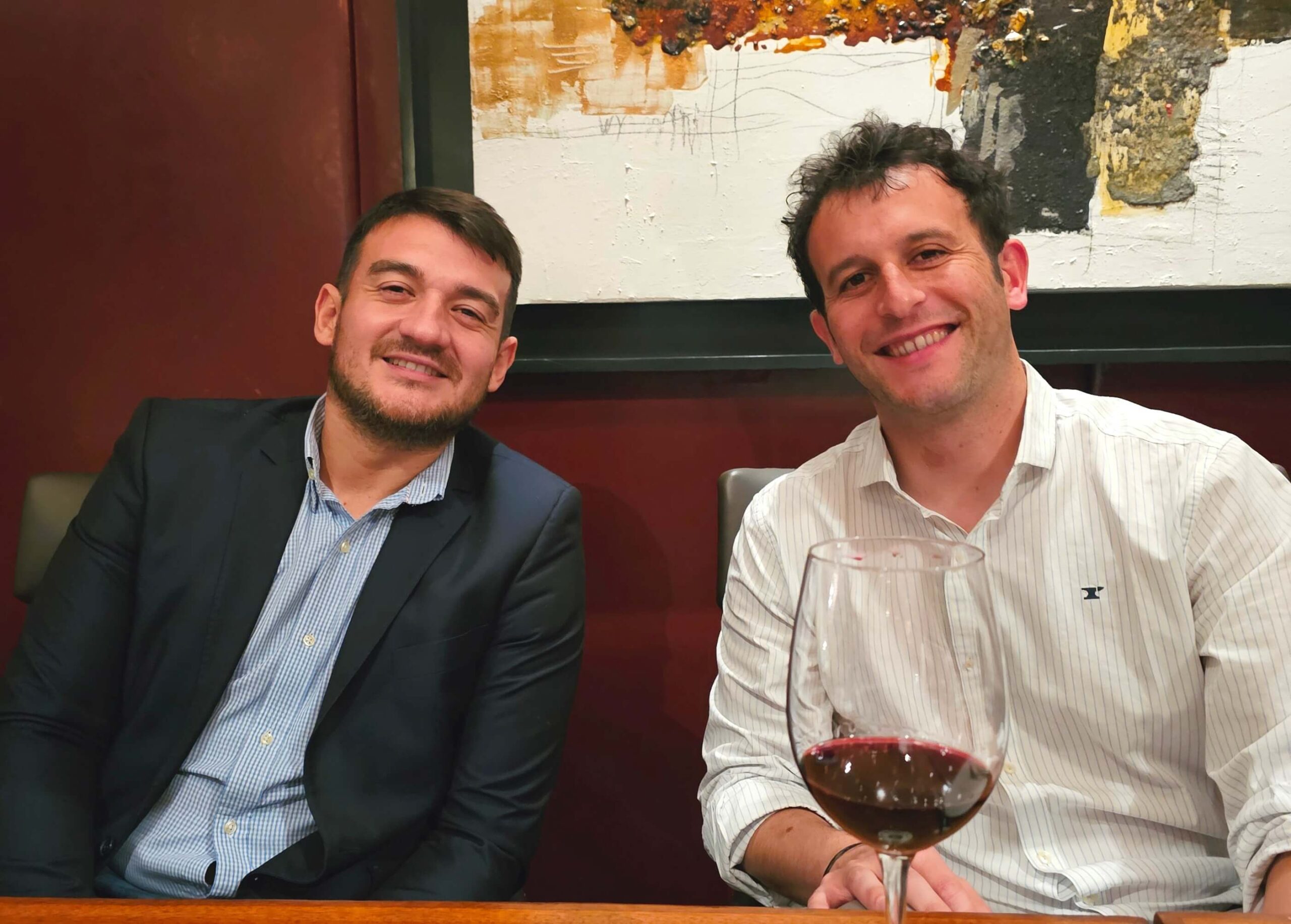 Finca El origen Winemaker Lucas Montivero and Carolina Wine Brands Regional Export Director Matias Carcamo