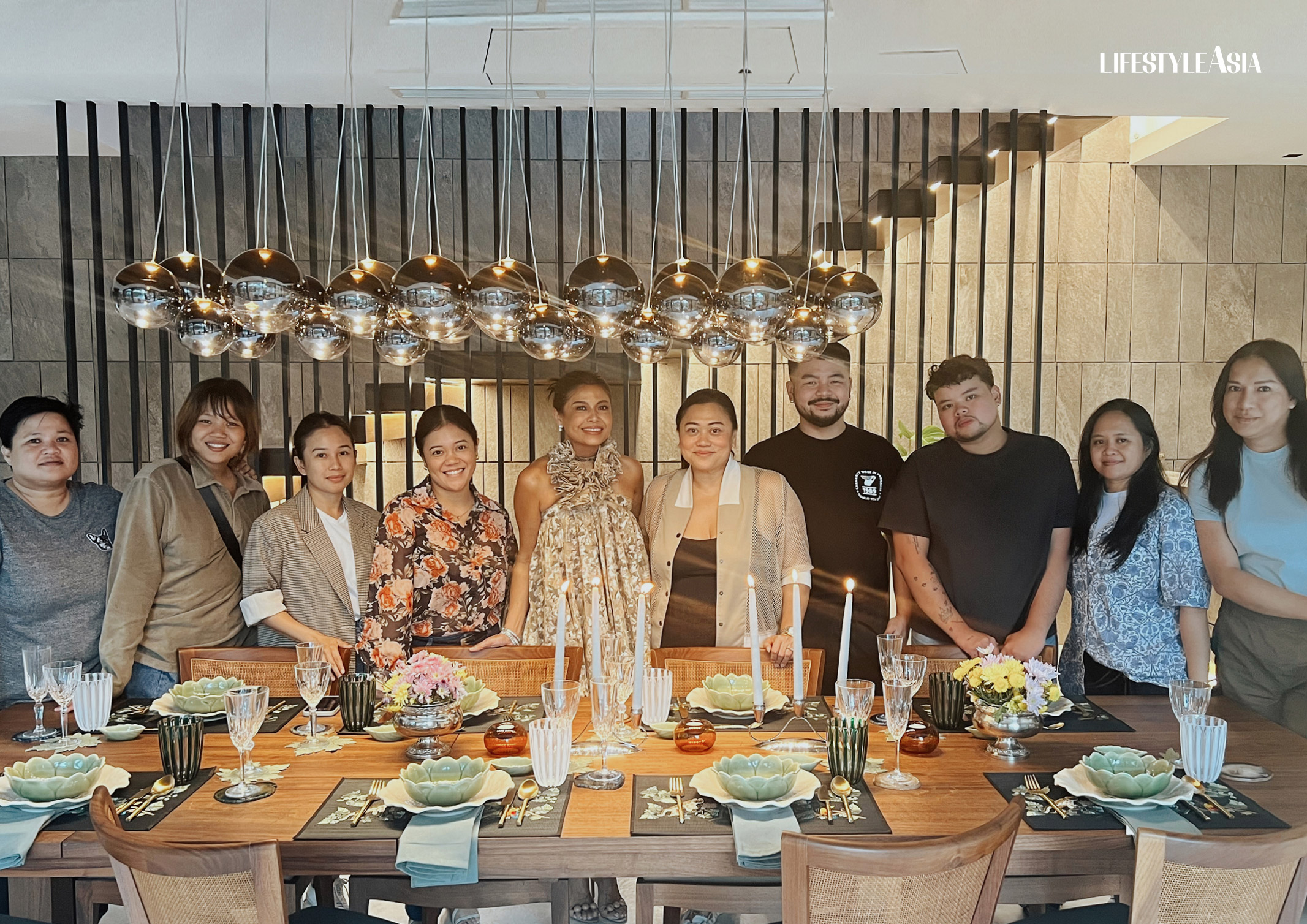 Odette Pumaren with the Lifestyle Asia team behind the July 2024 Alpha cover shoot
