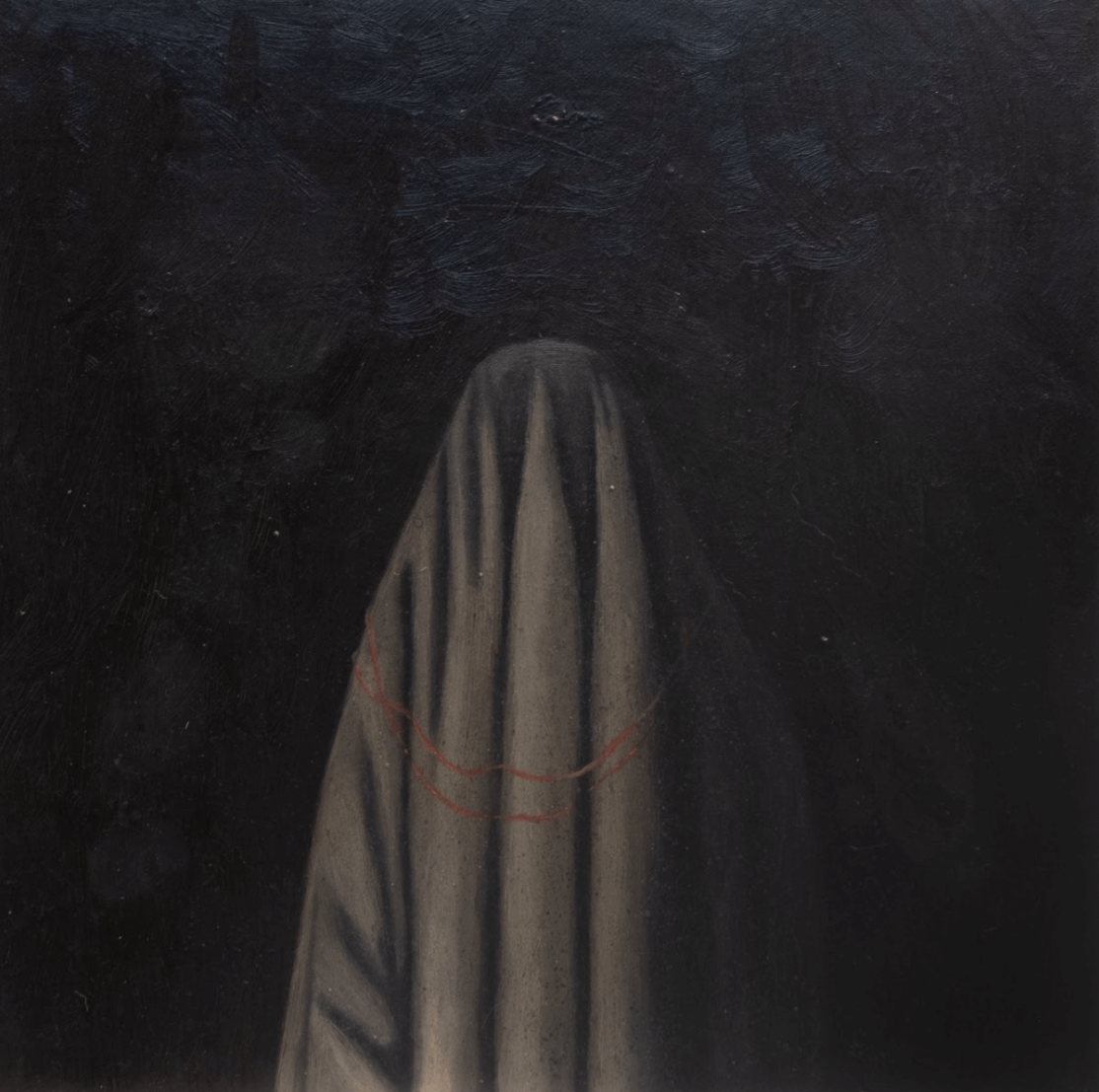 Works of returning artists from last year’s MoCAF Discoveries. TOP LEFT: Oil portrait by Gelo Montiero. TOP RIGHT: “Talkin’ Nonsense” by Bea Fernandez. BOTTOM LEFT: “Stellar” by Michael Ramos. BOTTOM RIGHT: “Old Homes” by Carla Gamalinda.