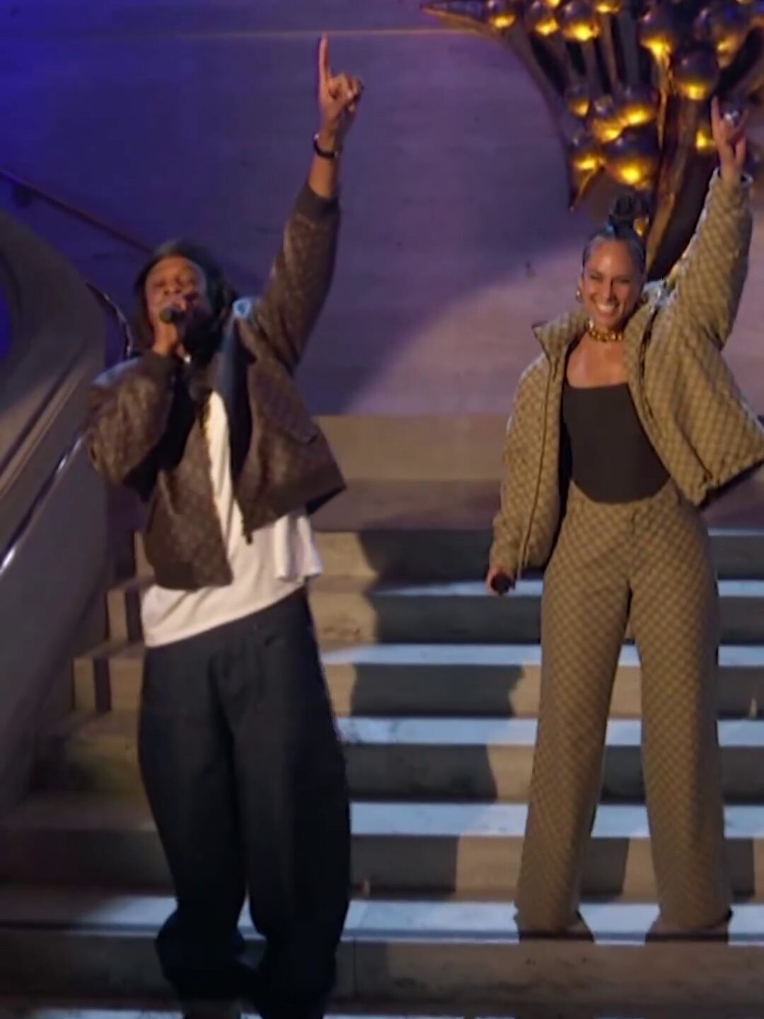 Alicia Keys and Jay-Z at the Tony Awards