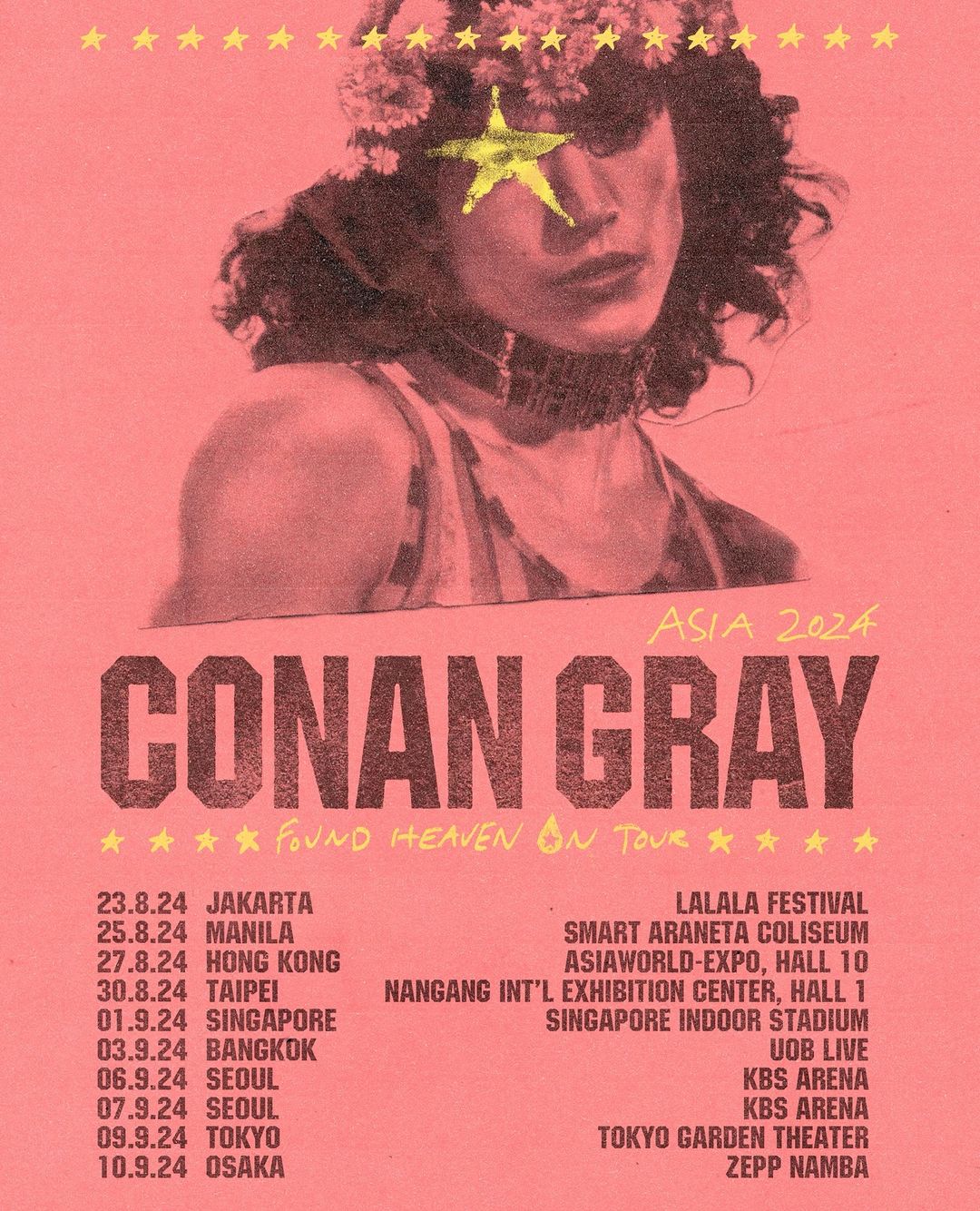 “Found Heaven On Tour” Asia dates