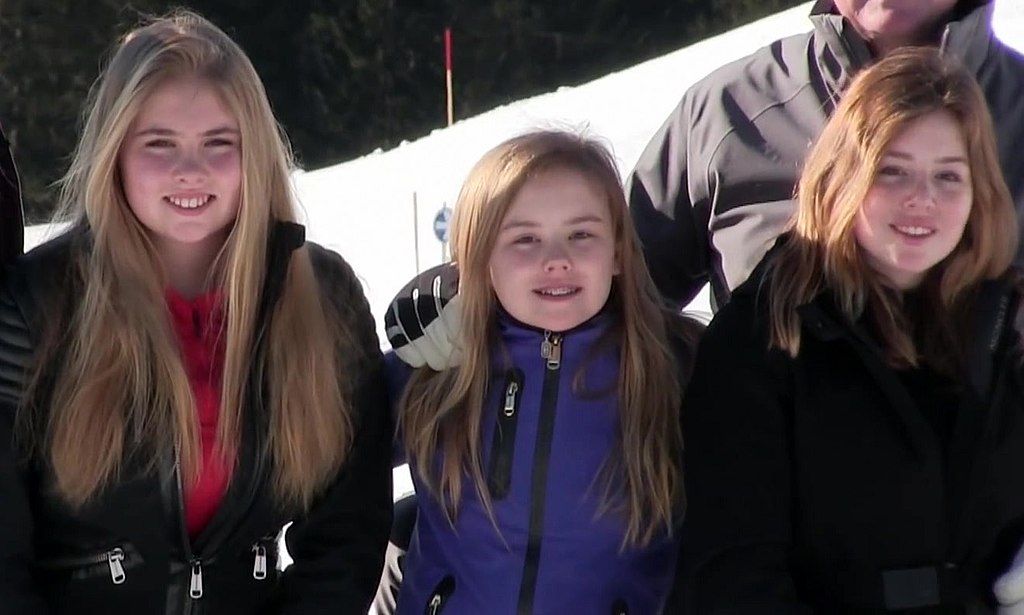 The three Dutch princesses on a winter trip in 2019