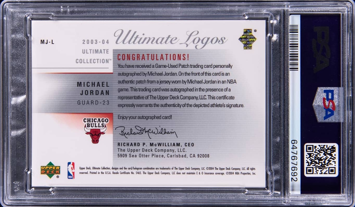 Michael Jordan Logoman card