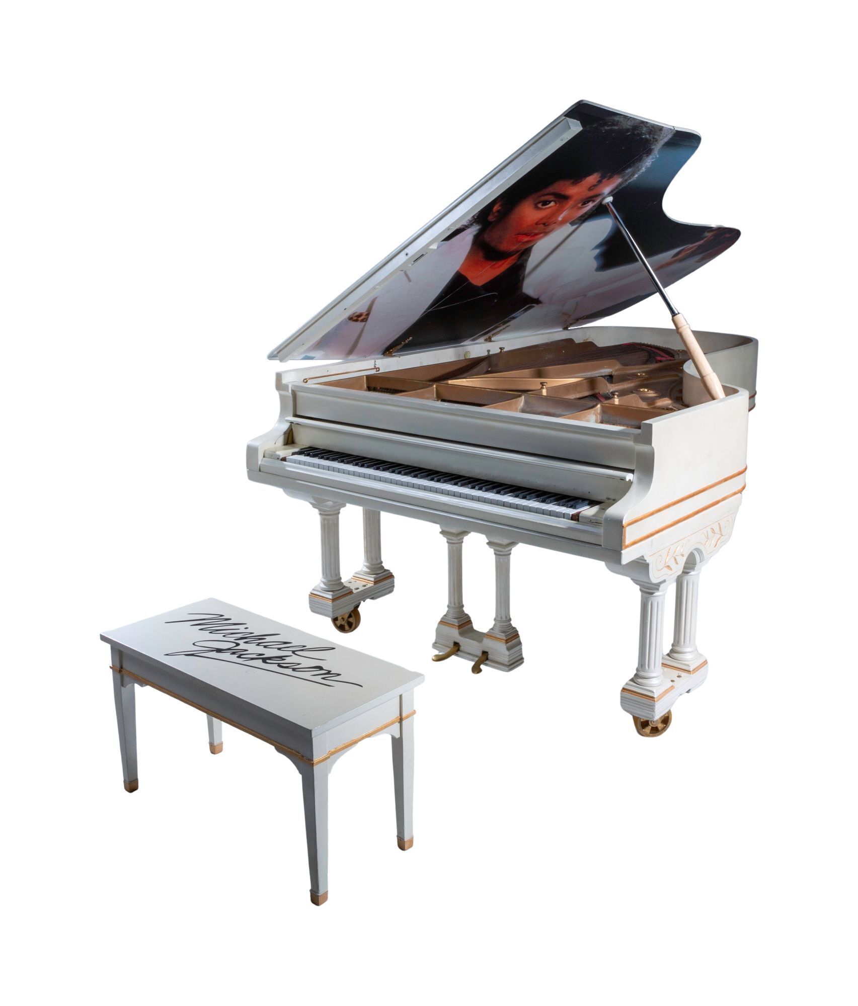 A custom painted piano for Michael Jackson