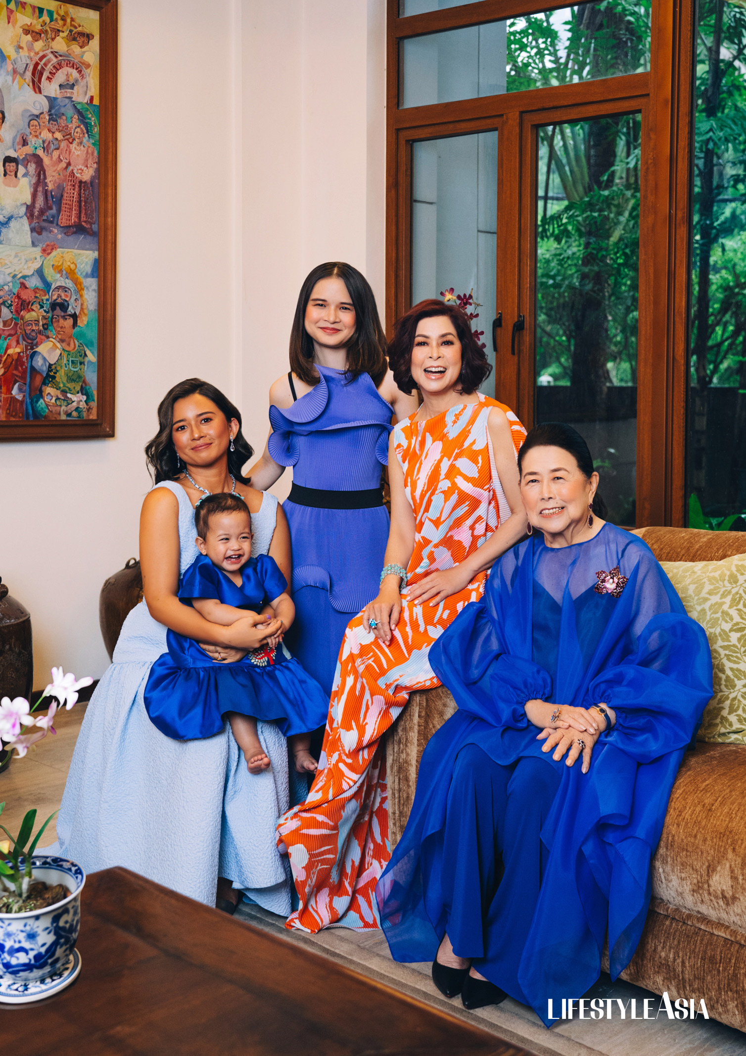 Jordan, Athena, Tessa, Marixi and baby Naia wearing HOUSE OF LAUREL and JUL B. DIZON Jewelry.