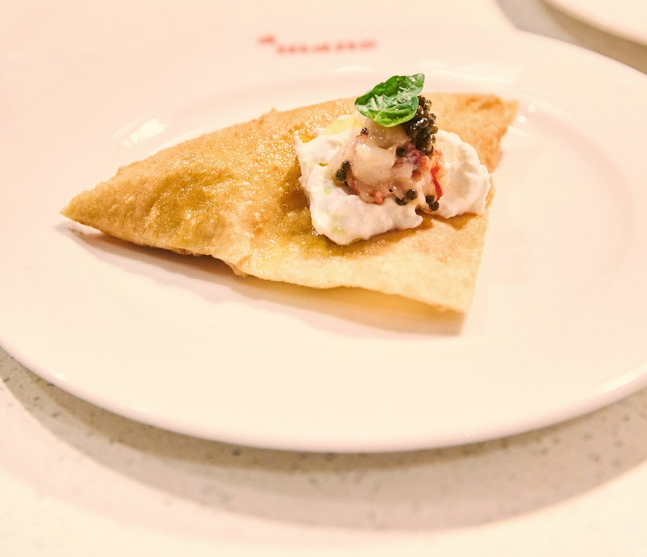 TOP LEFT: Padellino Italian Pan Pizza; TOP RIGHT: Hazelnut Pagoda Dessert; BOTTOM LEFT: Fried Pizza Cone; BOTTOM RIGHT: Gourmet Fried & Baked Pizza
