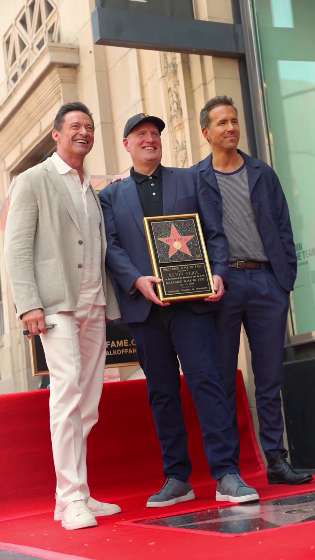 Hugh Jackman, Kevin Feige, Ryan Reynolds