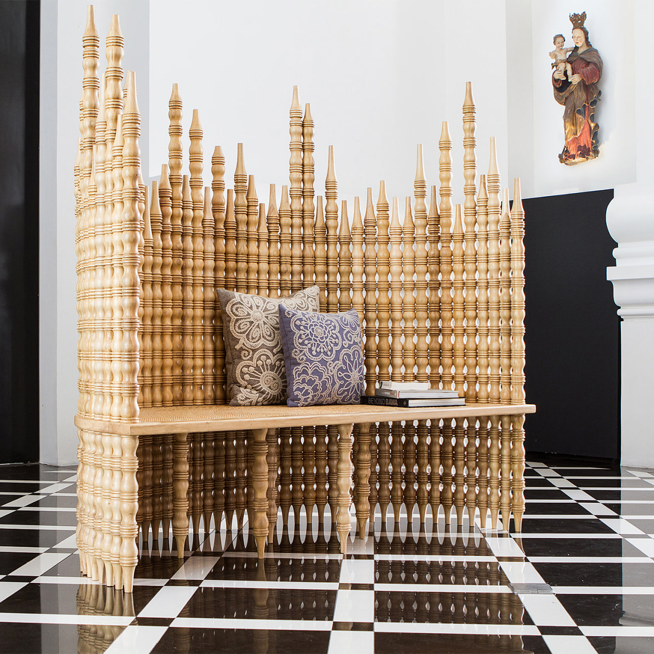 A balustrade, a structural and decorative element in colonial Hispanic architecture, inspired Ito’s Baluster collection