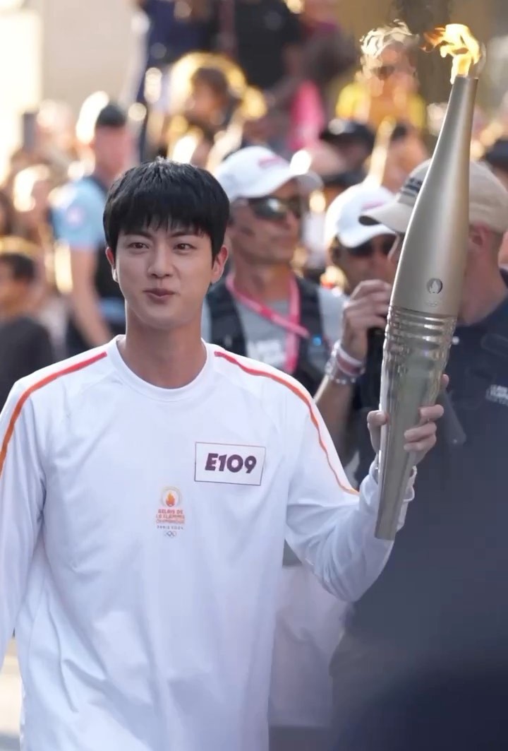 BTS Jin at the Olympic Torch Relay