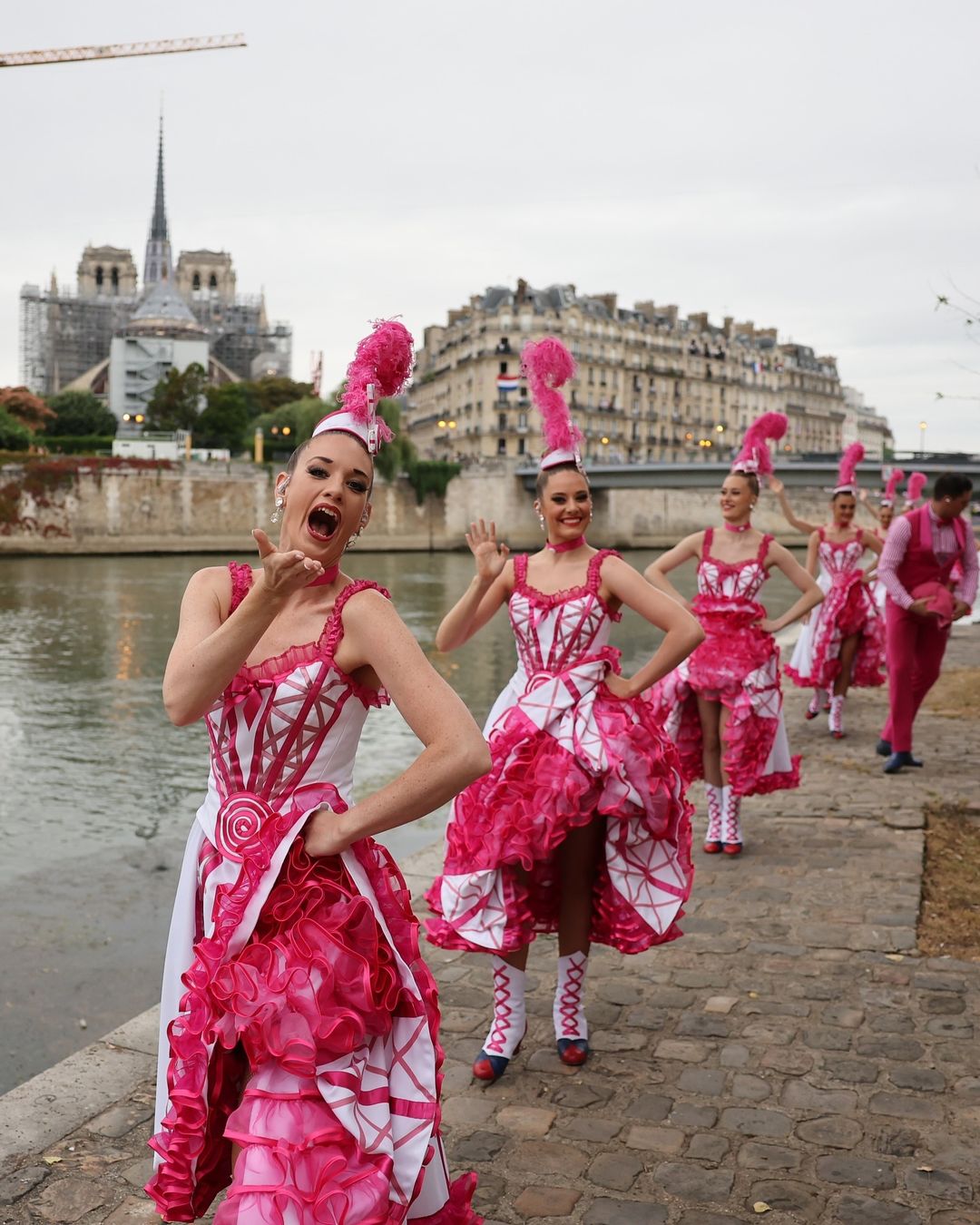 Dancers in the Paris Olympics opening ceremony