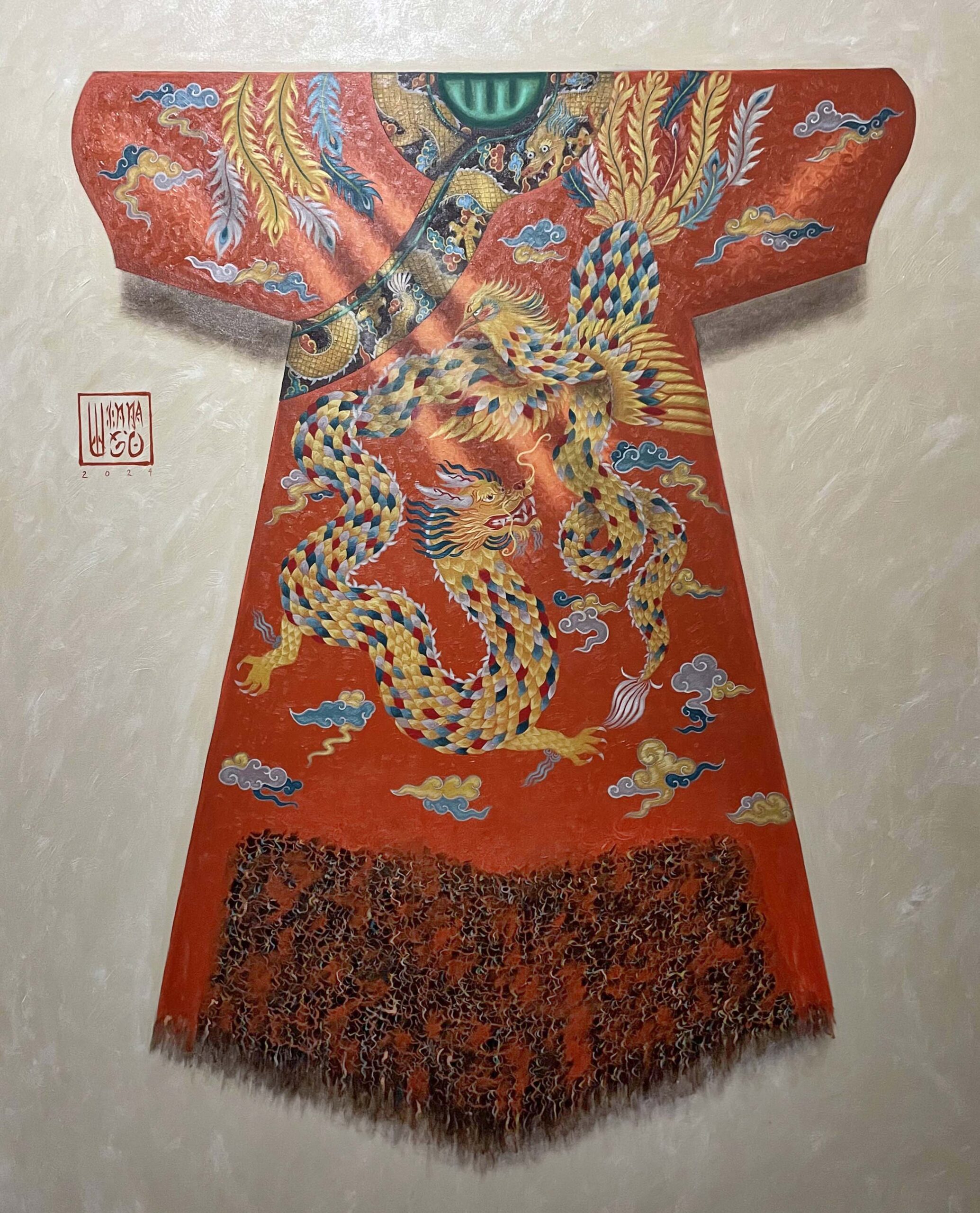 LEFT: "Equipoise of Being" [阴阳]. RIGHT: "The Azure Dragons" [青龍].