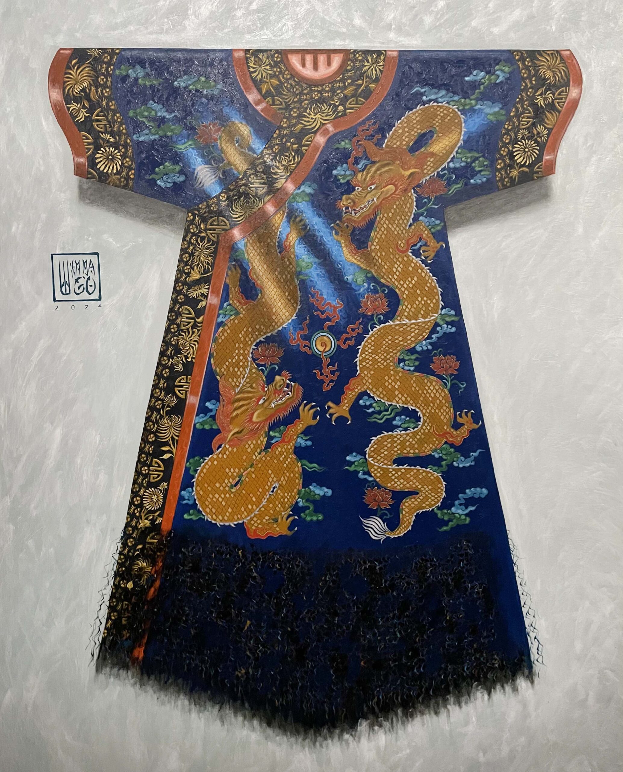 LEFT: "Equipoise of Being" [阴阳]. RIGHT: "The Azure Dragons" [青龍].