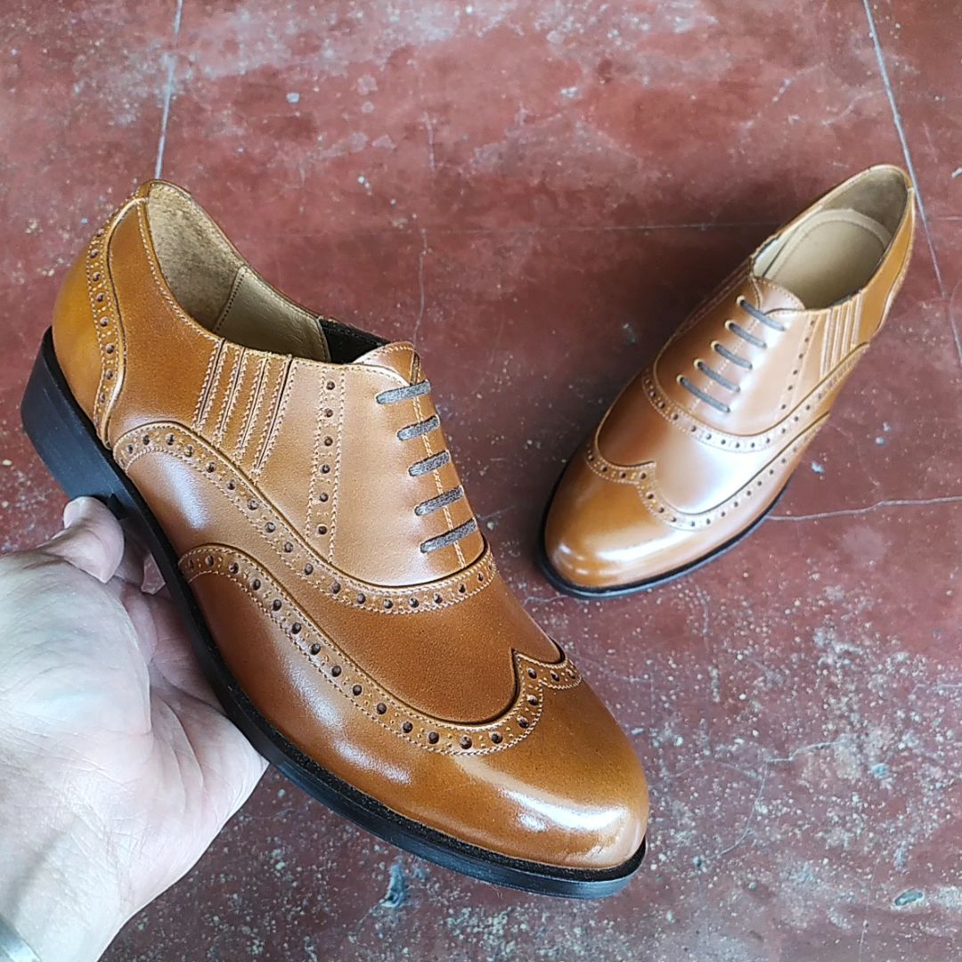 Faux lace lazyman wingtips from Black Wing Shoes