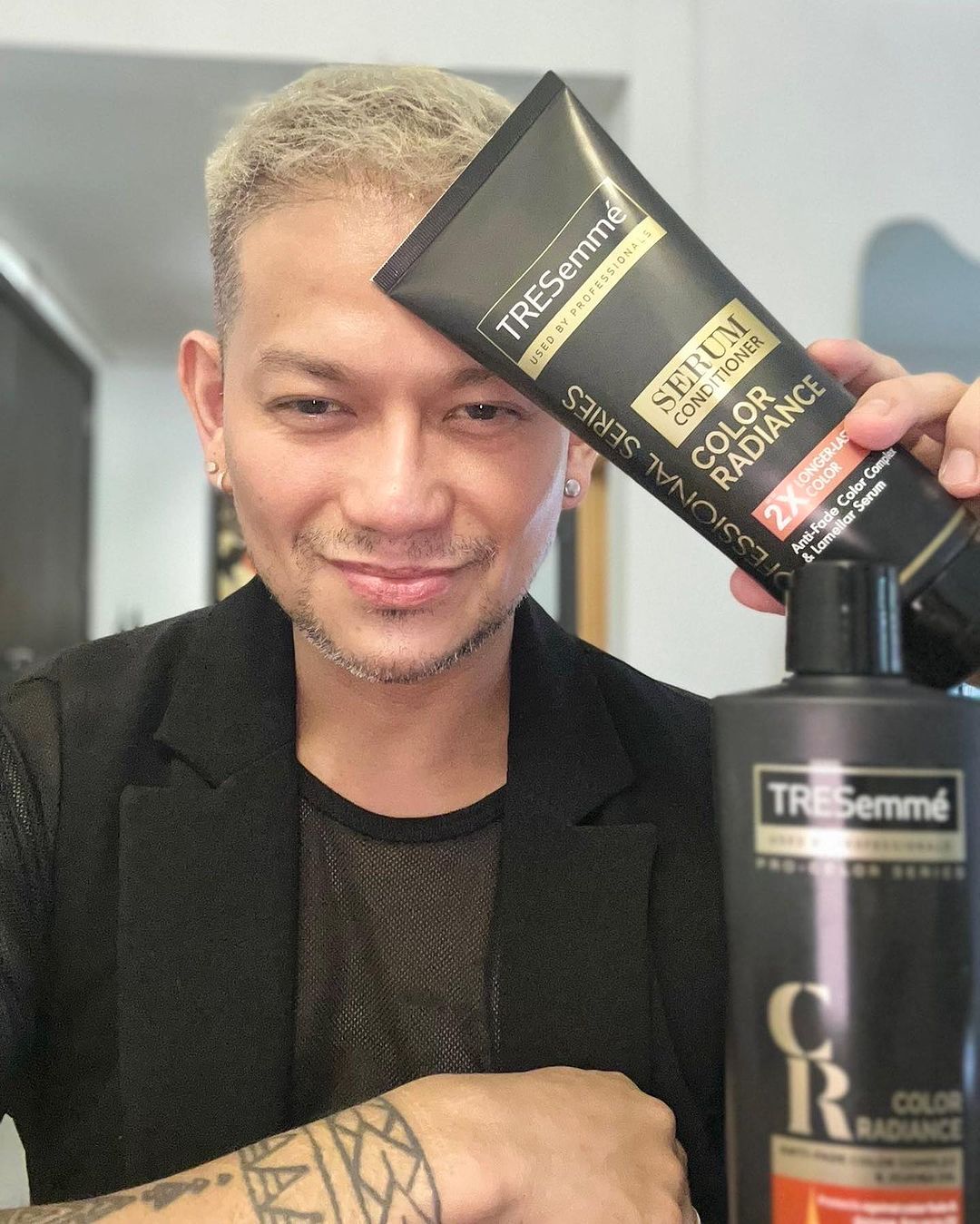 LEFT: Lourd Ryan Ramos. RIGHT: Hair by Creations Salon.