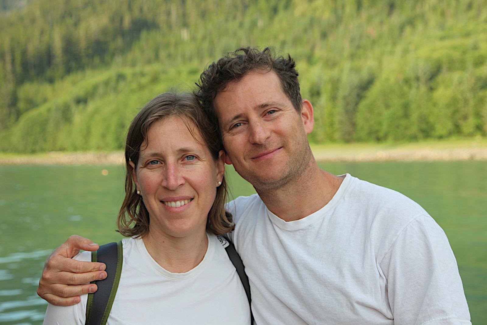 Wojcicki with her husband, Dennis Troper