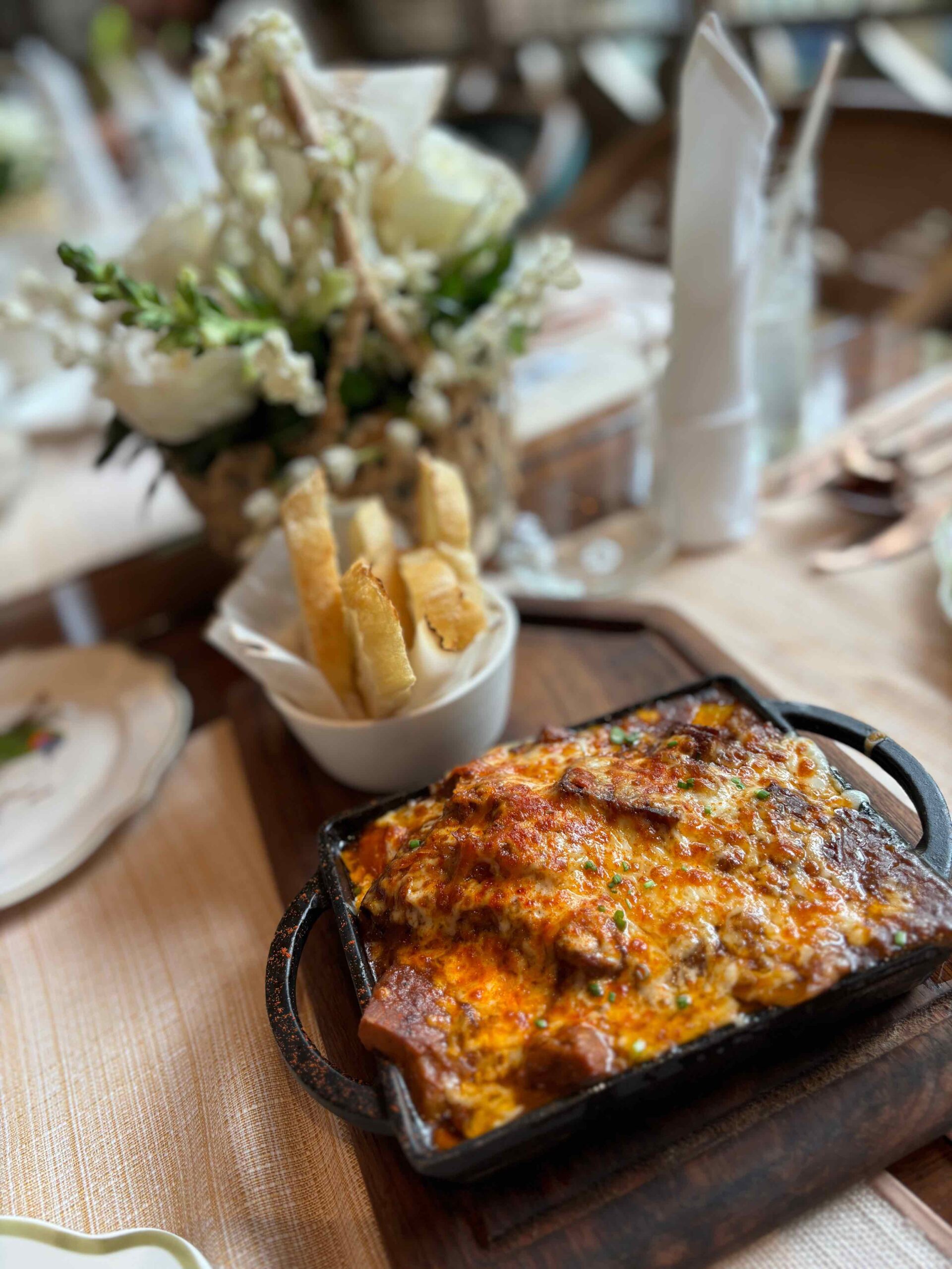 Beef caldereta with manchego cheese