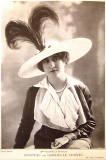 Gabrielle Dorziat wearing one of Chanel's first hats