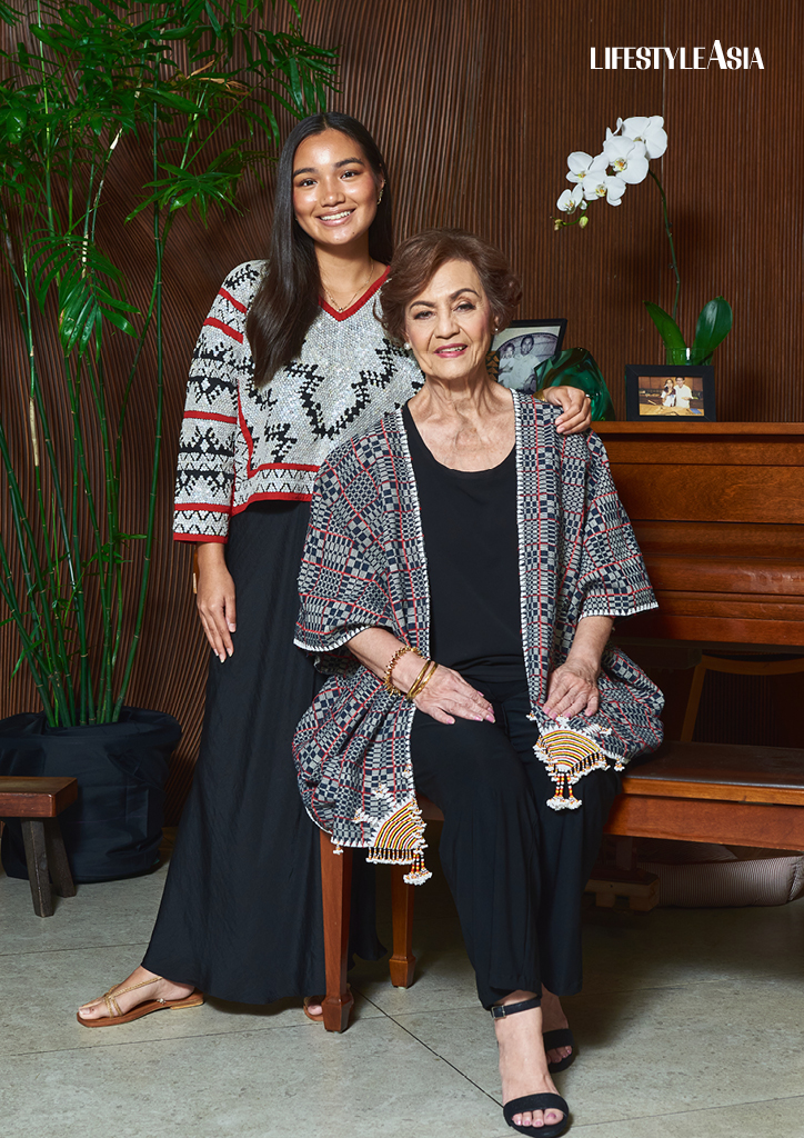 Bella Tanjutco with grandmother Denise Mañosa