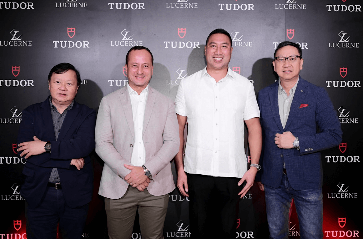 L-R: Ivan Yao, managing director of Lucerne Group of Companies; Brahim Drissi, general manager of Rolex Center Phil. Limited, Honorable Francis Zamora, mayor of San Juan City; Emerson Yao, managing director of Lucerne Group of Companies