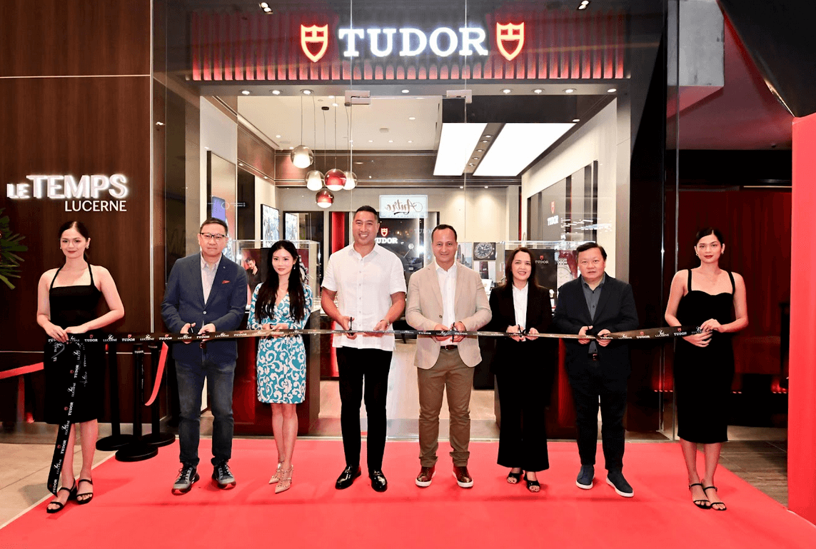 L-R: Emerson Yao, managing director of Lucerne Group of Companies; Ellen Tsai, brand manager of Tudor; Honorable Francis Zamora, mayor of San Juan City; Brahim Drissi, General Manager of Rolex Center Phil. Limited; Rene Baccani, vice president of Ortigas Malls; Ivan Yao, managing director of Lucerne Group of Companies.