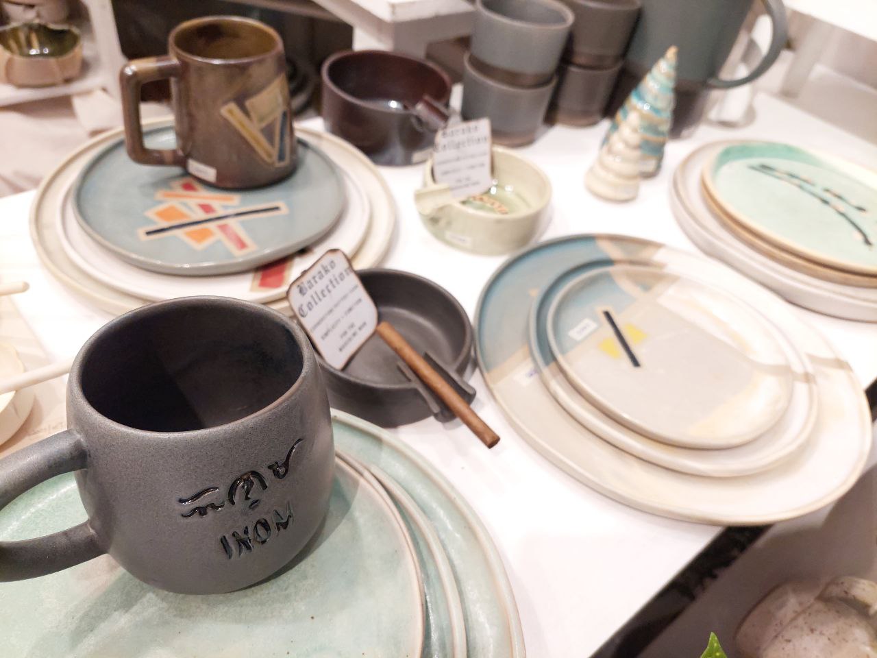 Cornerstone Pottery's unique stoneware pottery pieces, and founder EJ Espiritu