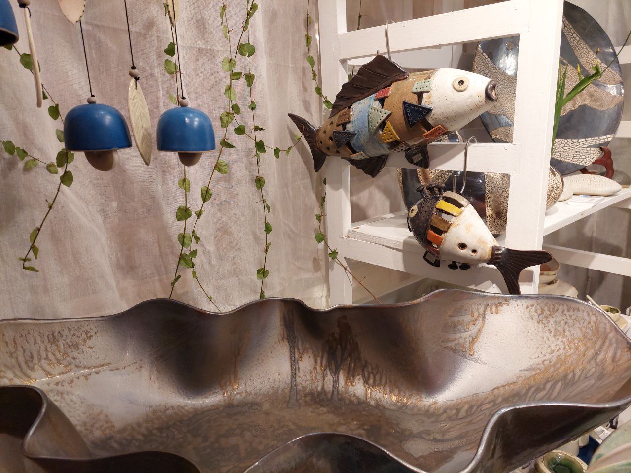 Cornerstone Pottery's unique stoneware pottery pieces, and founder EJ Espiritu