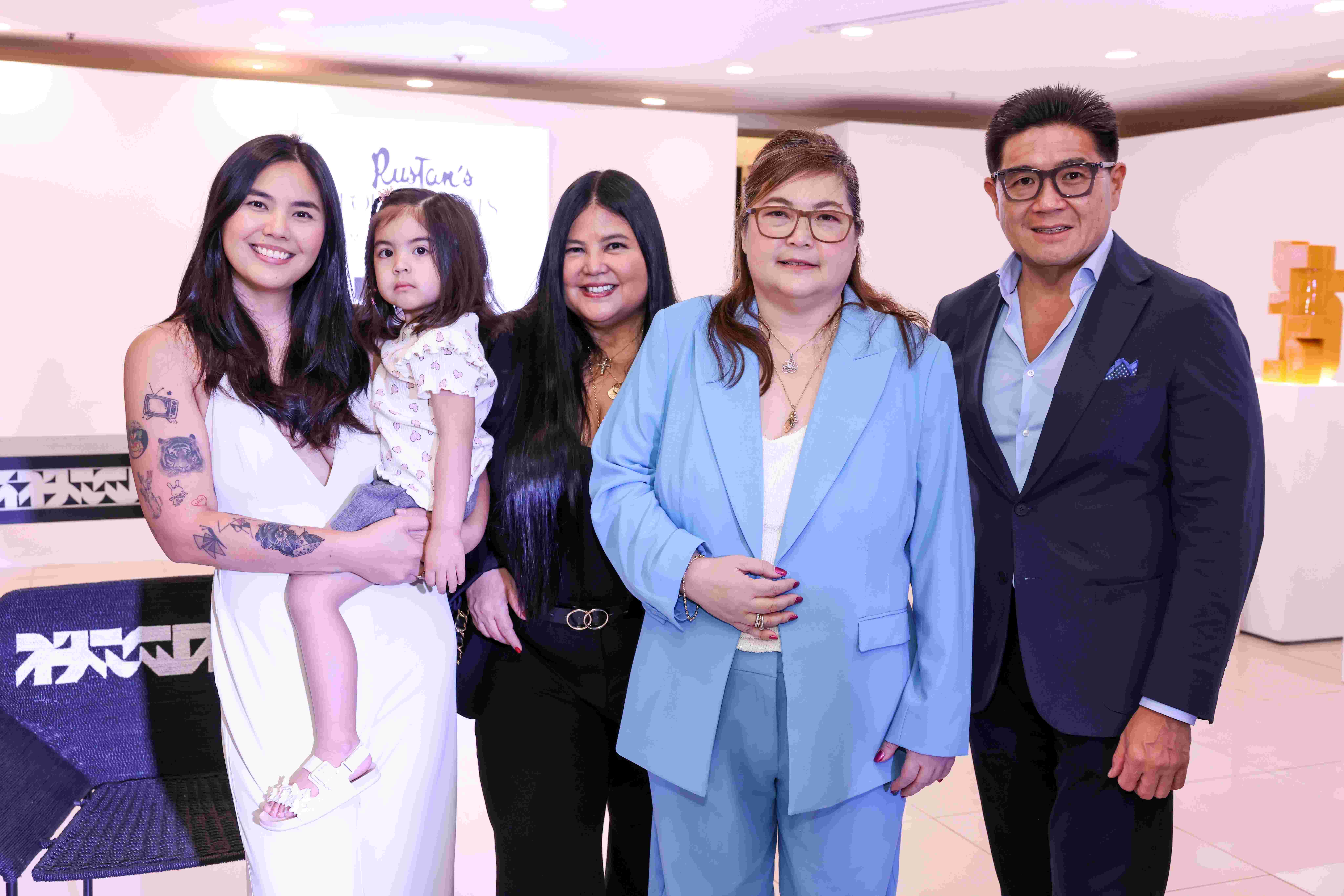 Paulina Luz-Sotto; Sachi Brielle; Angela Luz; Luisa Luz-Lansigan; and Anton Huang, president and CEO of Rustan Commercial Corporation, SSI Group of Companies and Rustan Marketing Corp.