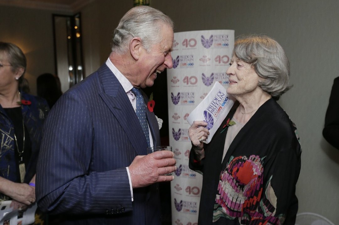 Maggie Smith with King Charles III