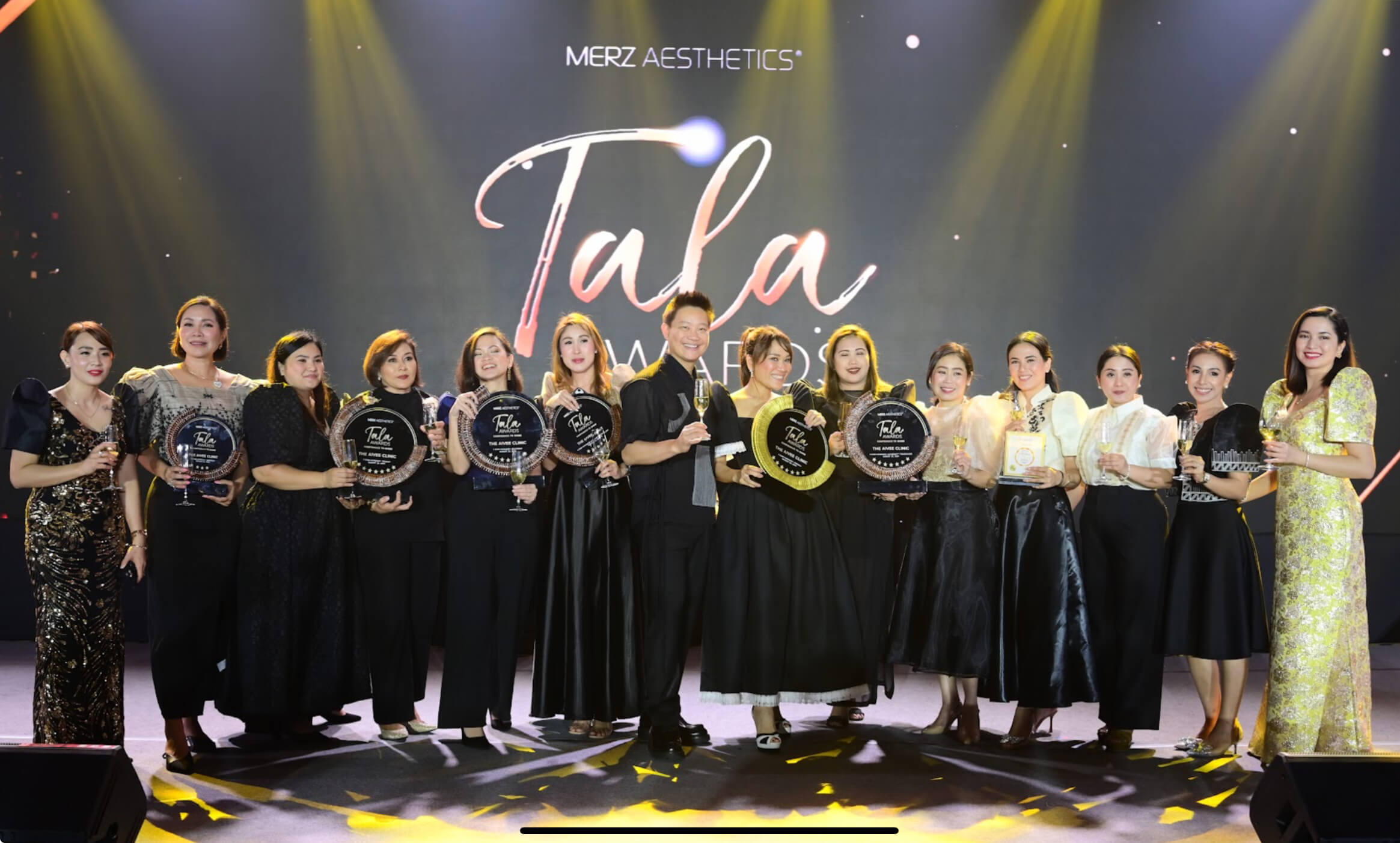 The team behind The Aivee Clinic, which won multiple accolades during the 2024 Tala Awards, including the prestigious Overall 7-Star Award 