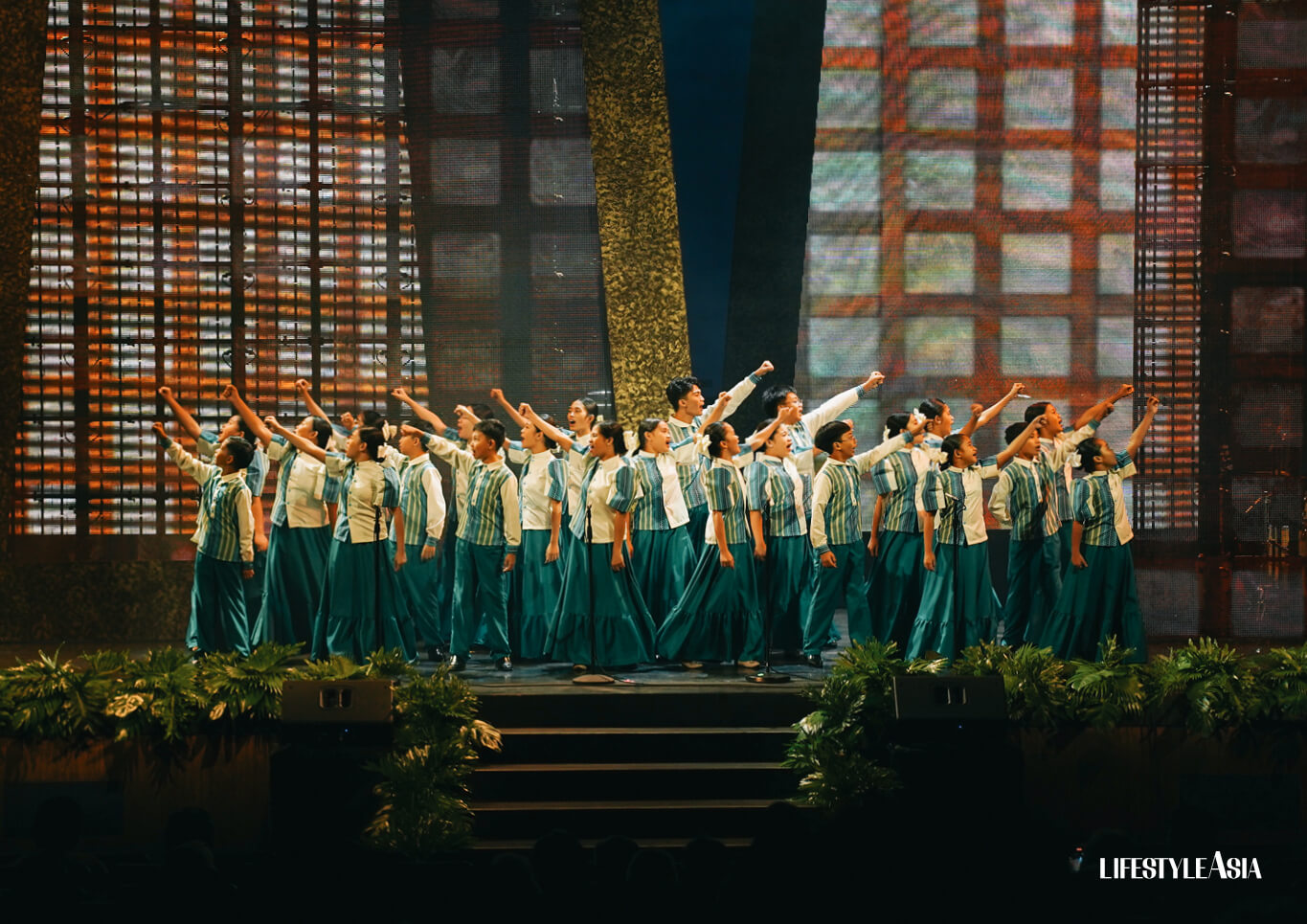 The Loboc Children's Choir performs traditional Filipino songs