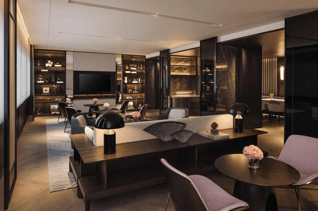 The Executive Lounge (left) and Arrival Lobby (right) at Hilton Singapore Orchard.