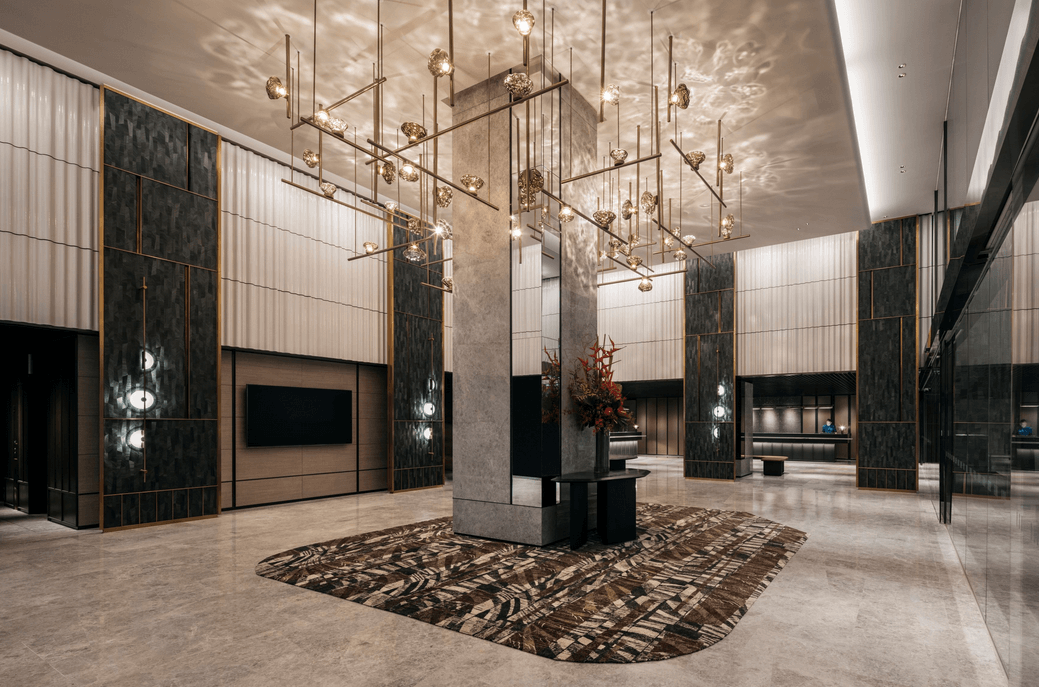 The Executive Lounge (left) and Arrival Lobby (right) at Hilton Singapore Orchard.