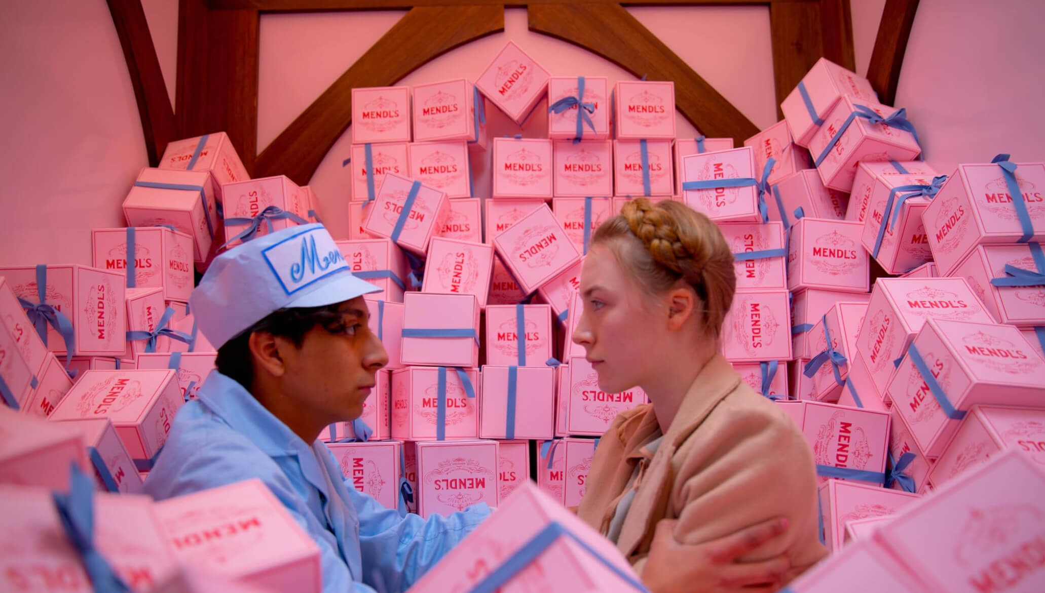 Tony Revolori and Saoirse Ronan in “The Grand Budapest Hotel”