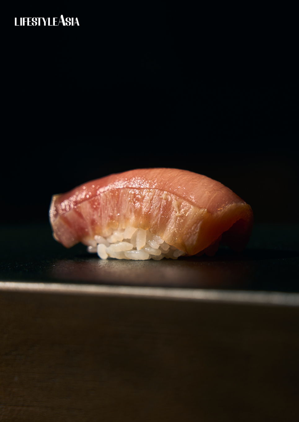 Chutoro; Vinegared Saba; Smoked Toro; and Gamba Roja