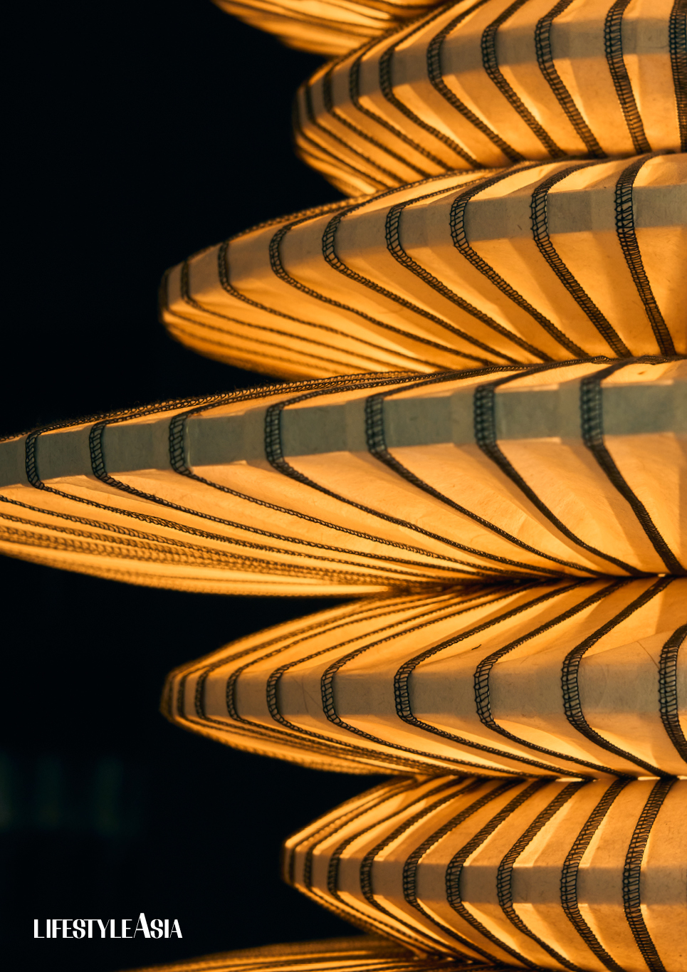 A close-up of Iai's alluring, handcrafted lamps